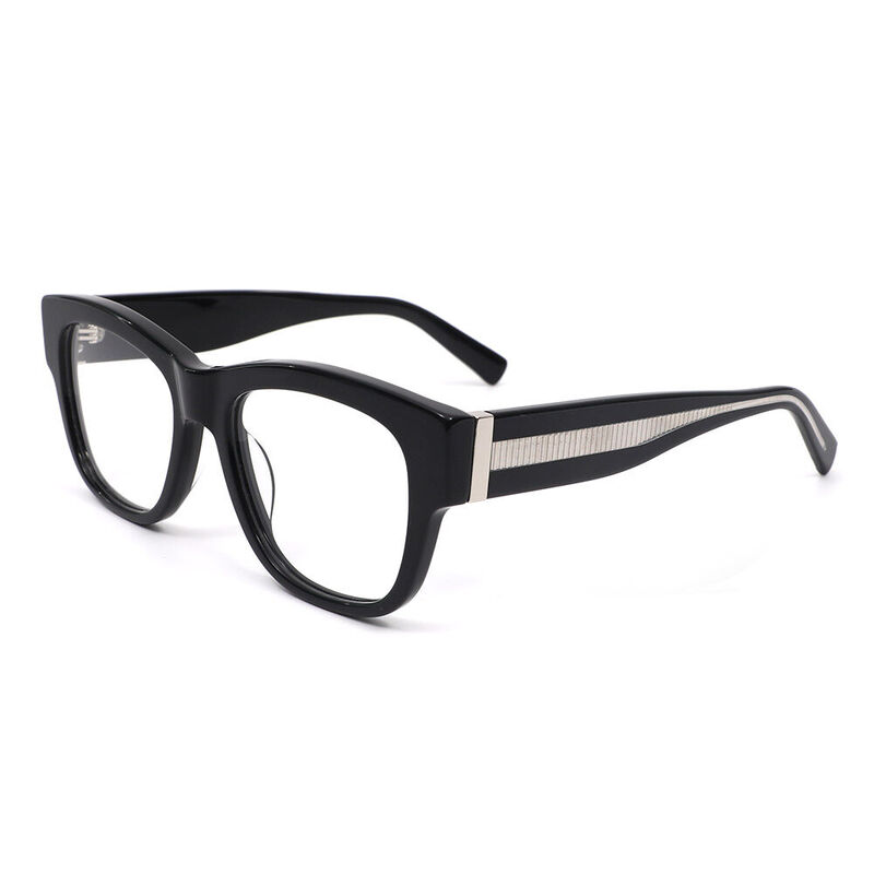 Merl Square Black Glasses