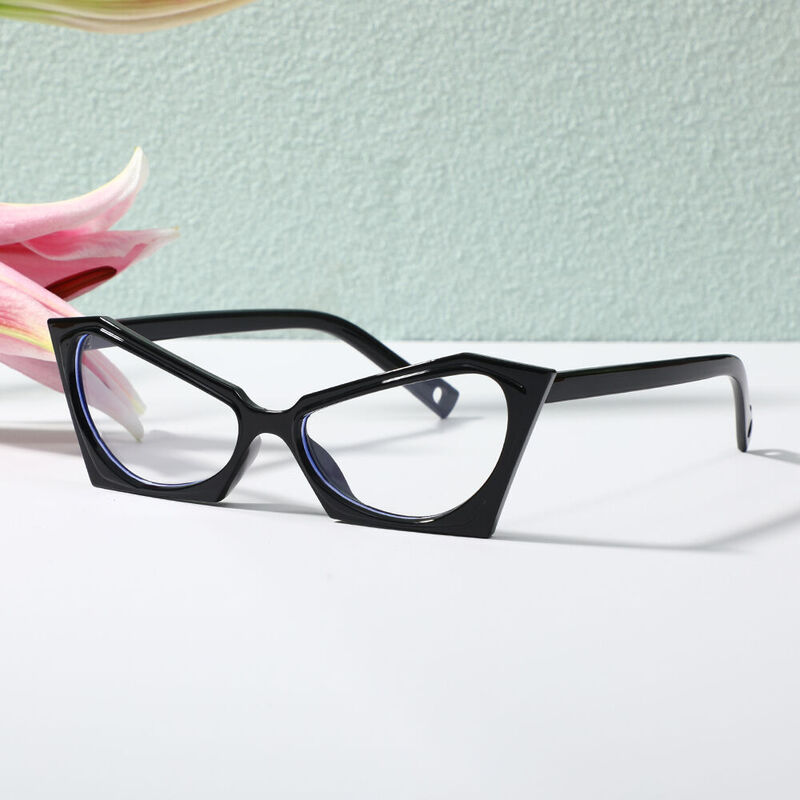 Alvon Cat Eye Black Glasses