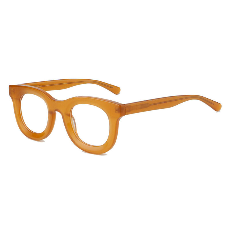 Bors Square Orange Glasses