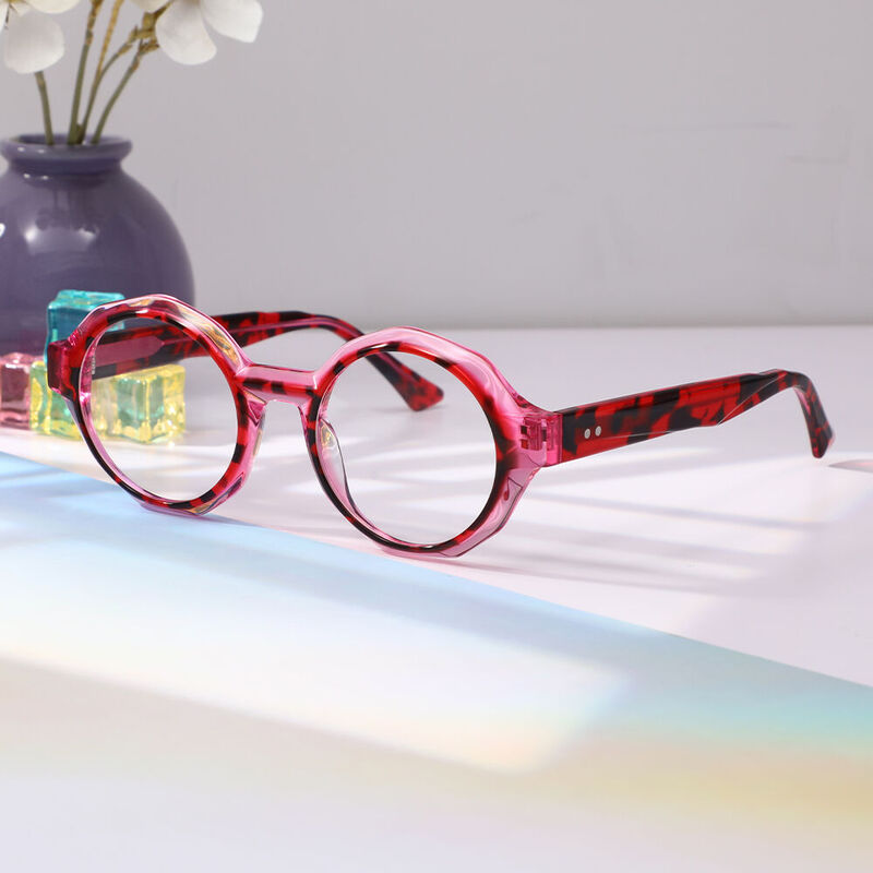 Mure Round Pink Glasses