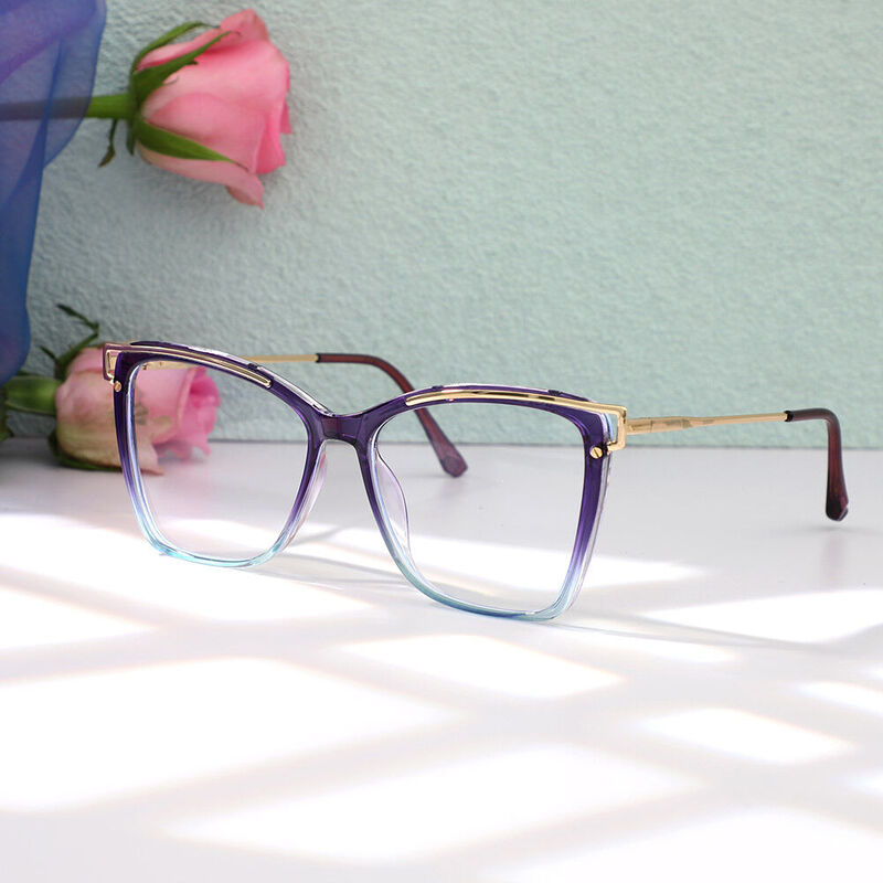 Anderio Cat Eye Purple Glasses