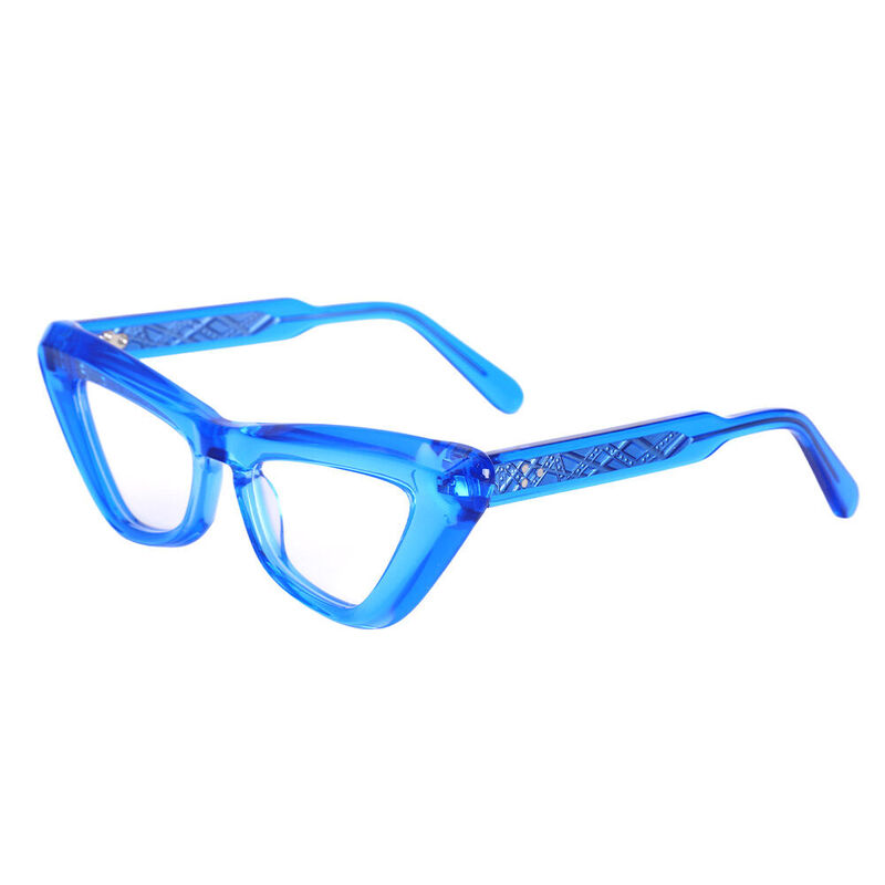 Grantha Cat Eye Blue Glasses