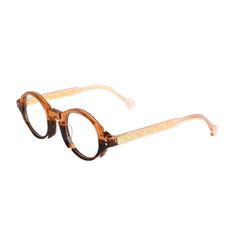 Dominic Round Brown Glasses