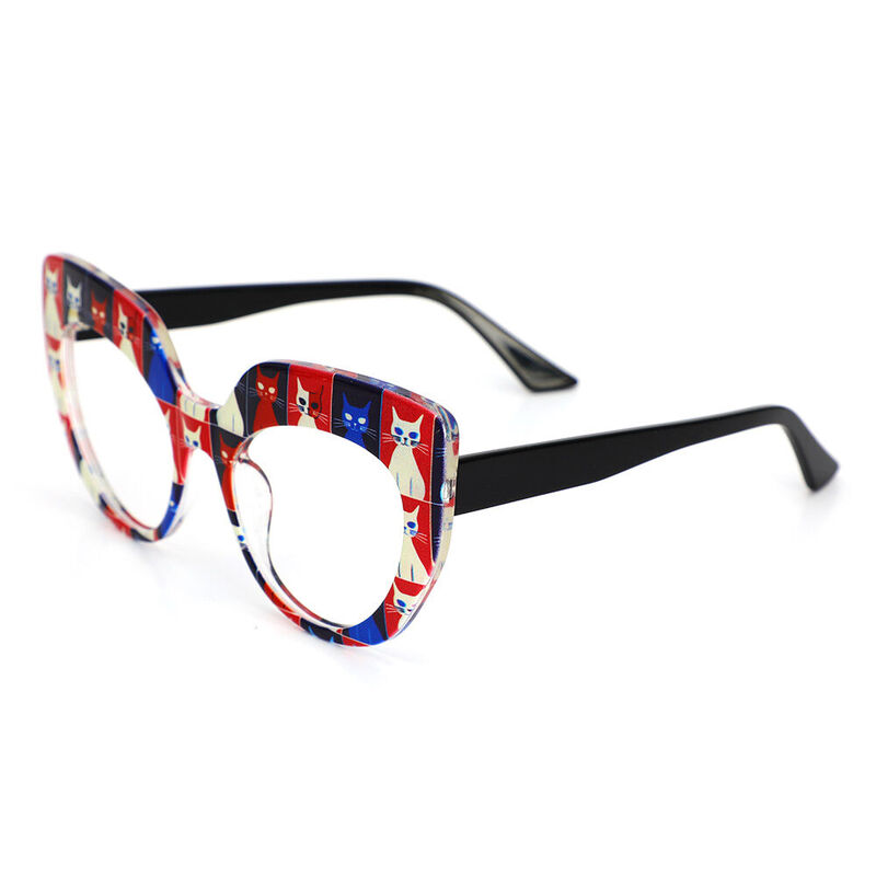 Lunettes de Vue Clyde Cat Eye Rouge