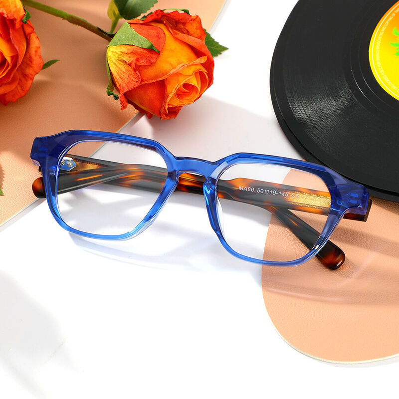 Patrick Square Blue Glasses