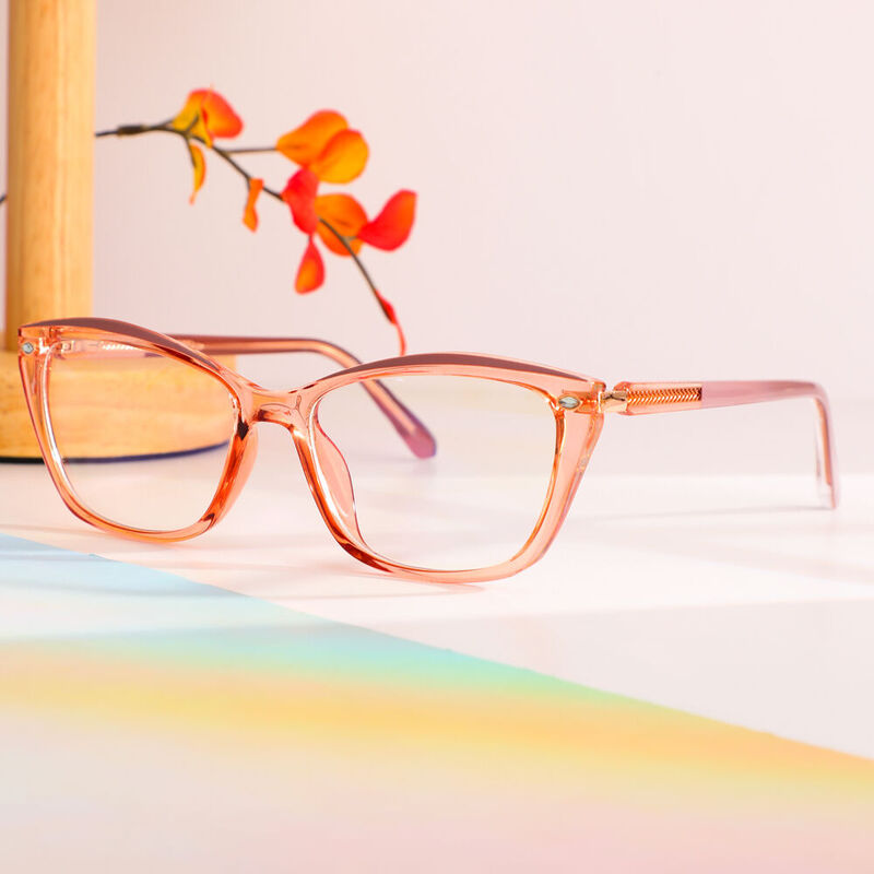 Zara Cat Eye Orange Glasses