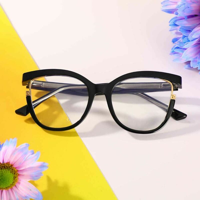 Sainsbu Cat Eye Black Glasses