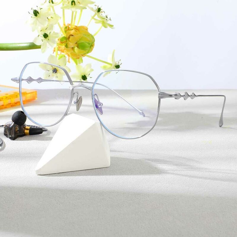 Occhiali da Vista Darlene Poligono Argenteo