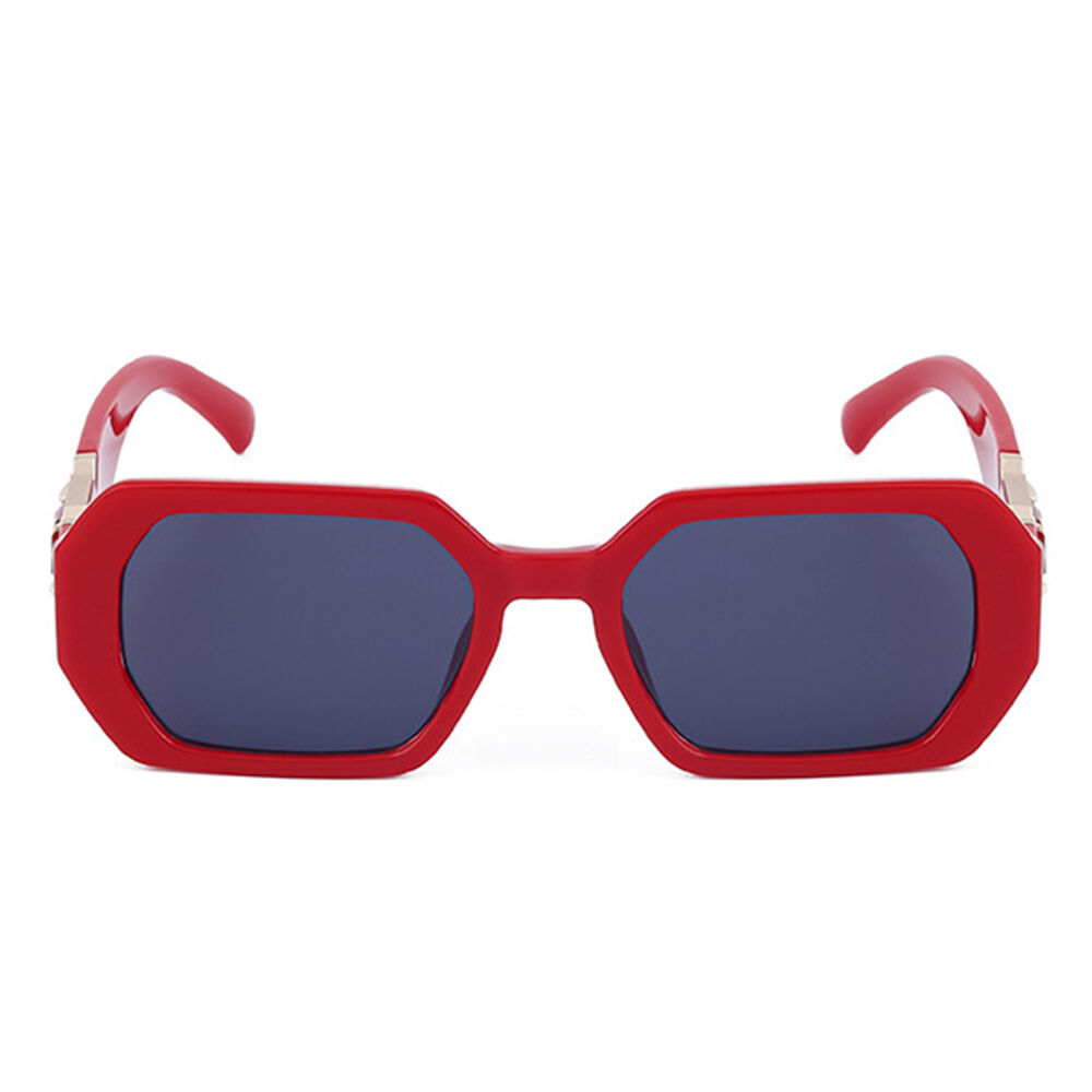 Riddle Geometric Red Sunglasses