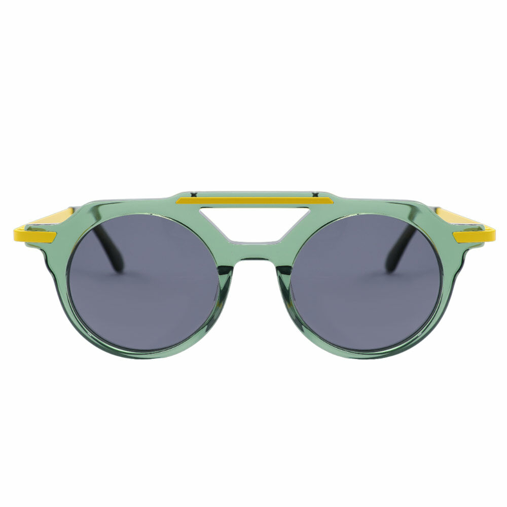 Justine Aviator Green Sunglasses