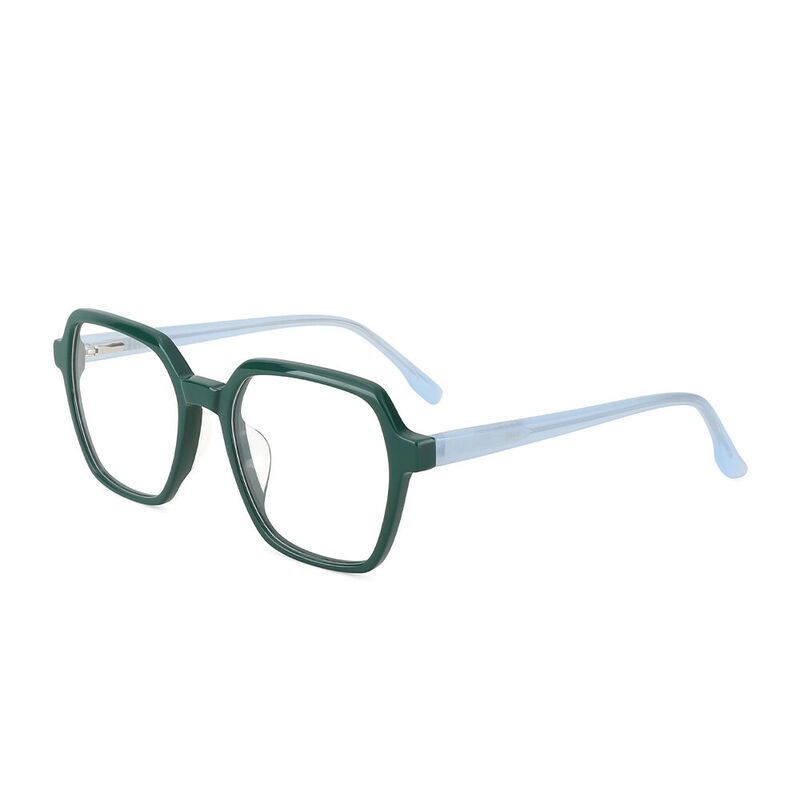 Blueprint Geometric Green Glasses