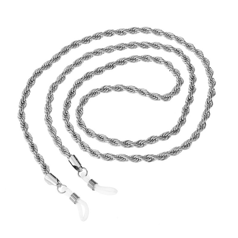 Cecily Sleek Alloy Silver Glasses Chain