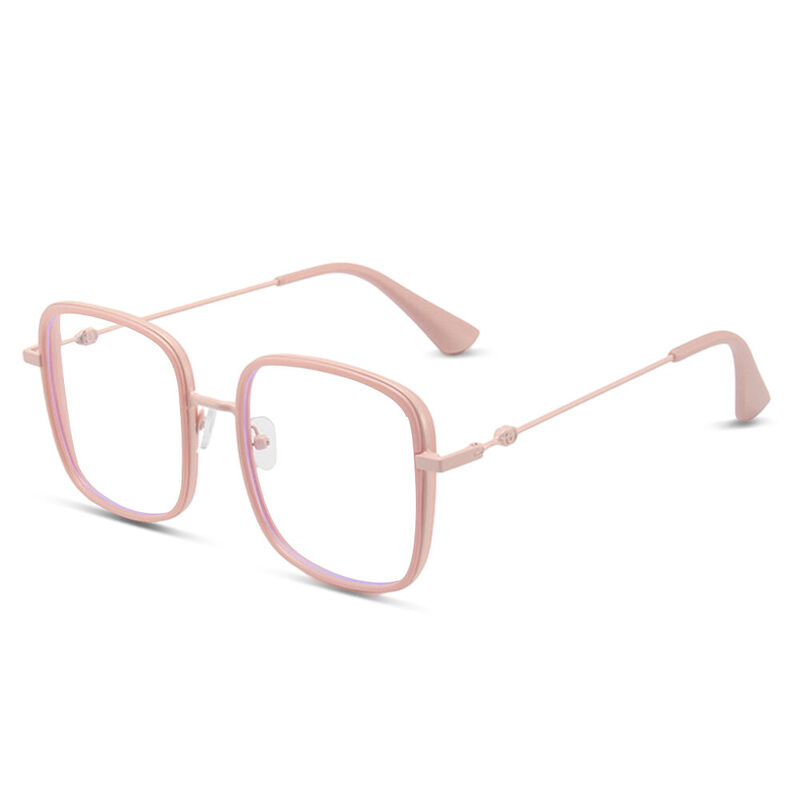 Hewlett Square Pink Glasses