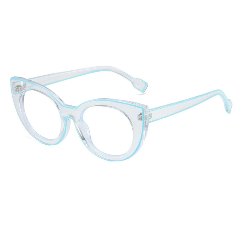 Gloria Cat Eye Blue Glasses