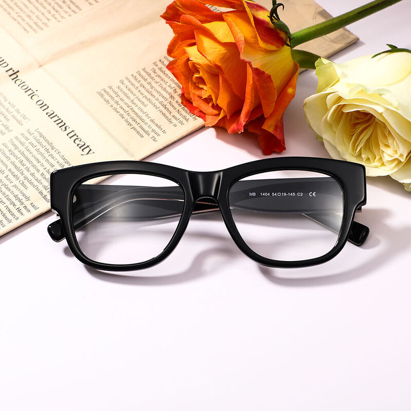 Merl Square Black Glasses