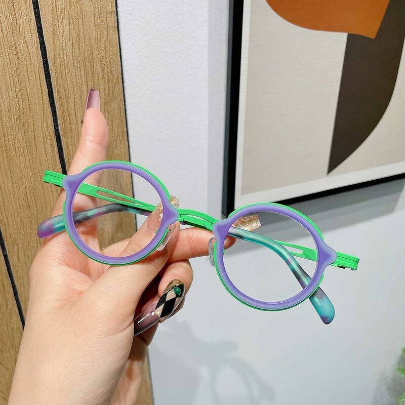 DuBois Square Purple Glasses
