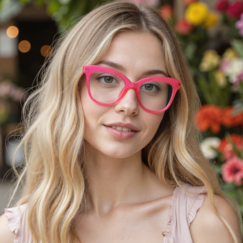 Brook Cat Eye Pink Glasses