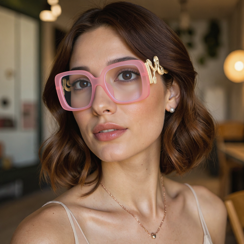 Duncan Square Pink Glasses