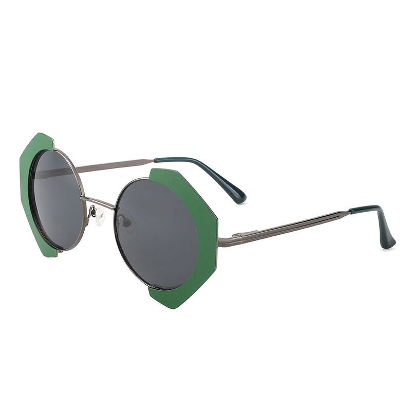 Combo Round Green Sunglasses