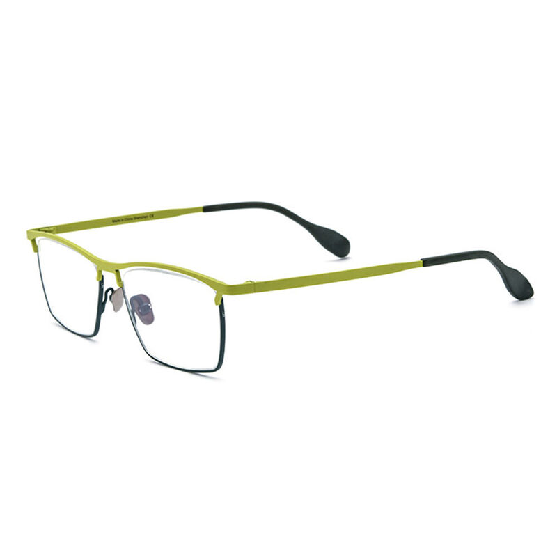 Kevin Rectangle Green Glasses