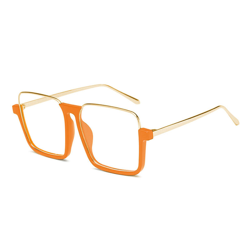 Jorie Square Orange Glasses