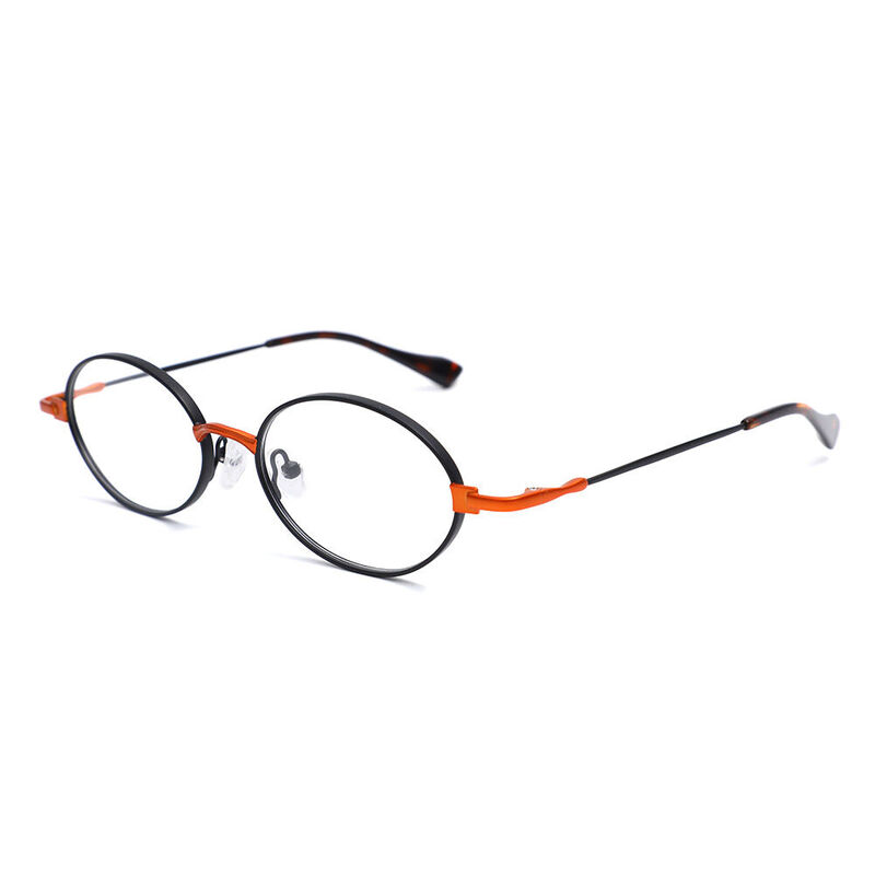 Clife Oval Black Glasses