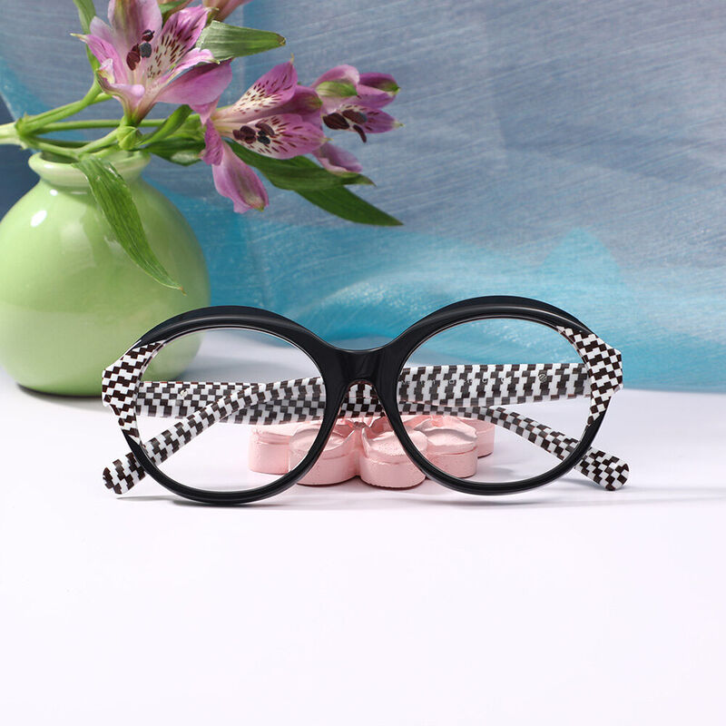 Regaa Round Black Glasses