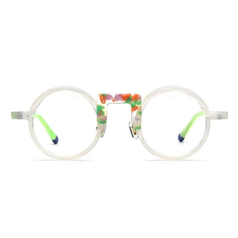 Childe Round White Glasses