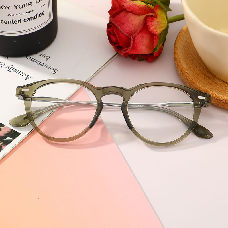 Lunettes de Vue Noel Runde Vert