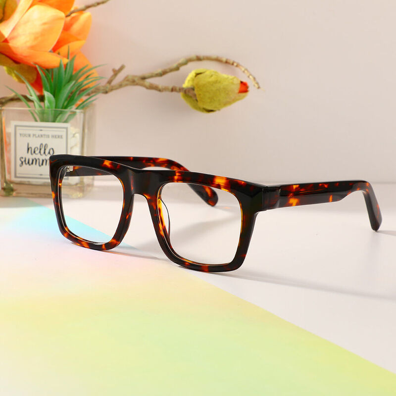 Edward Square Tortoise Glasses