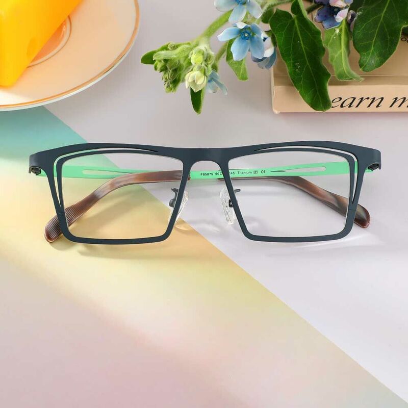 Marina Rectangle Grey Glasses