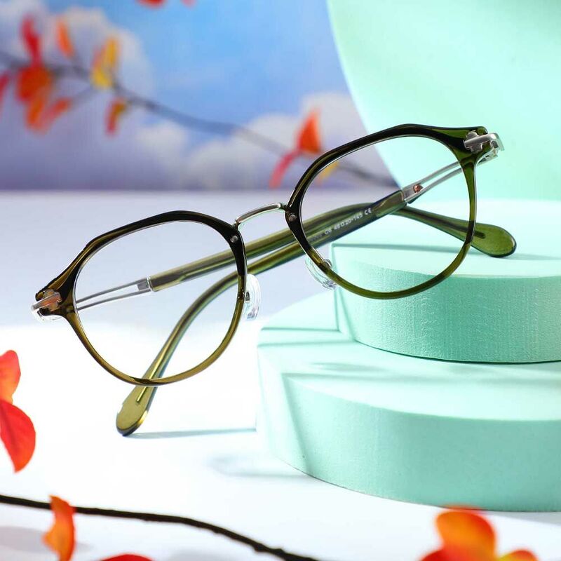 Moira Round Green Glasses
