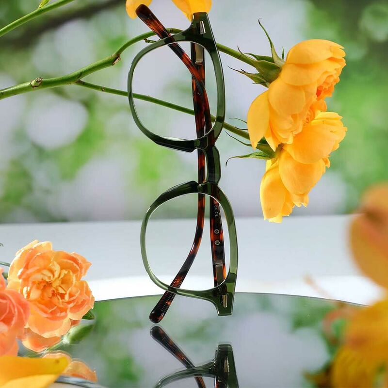 Kenneth Quadratische Grüne Brille