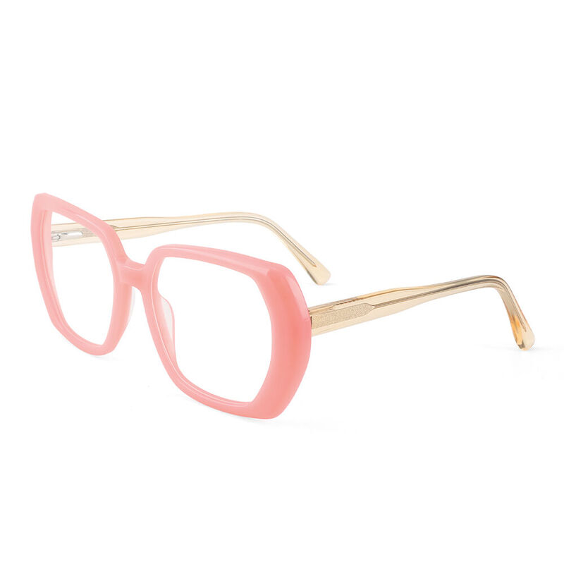 Wonderland Geometric Pink Glasses