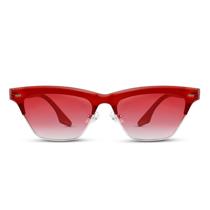 Fashion Master Rectangle Red Gradient Sunglasses