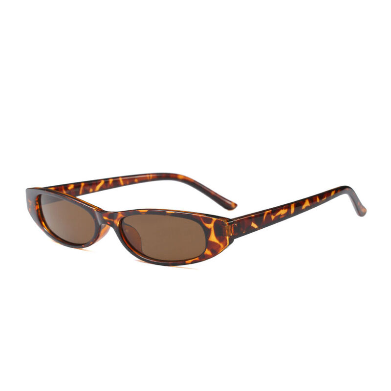 Carrie Ovale Leopardene Sonnenbrille