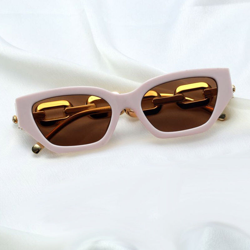 Stella Rectangle Pink Sunglasses