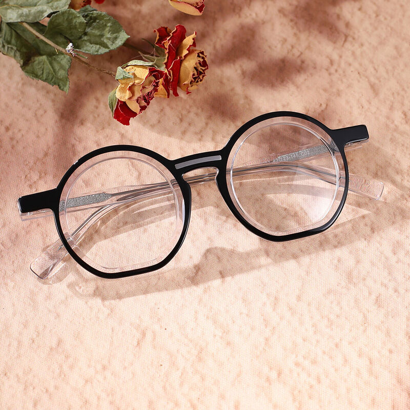 Burnell Round Clear Glasses