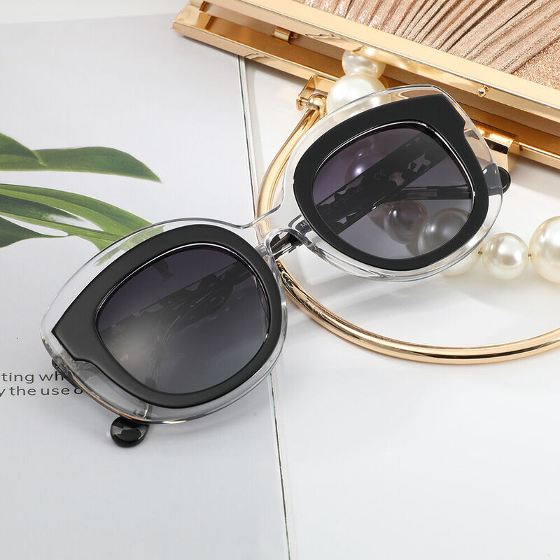 Dolores Cat Eye Schwarze Sonnenbrille