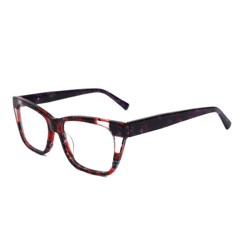 Wenis Square Red Glasses