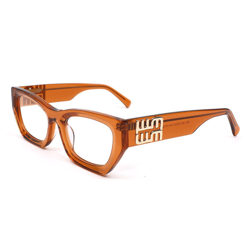 Fredo Geometric Orange Glasses