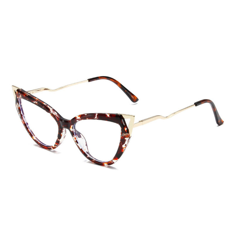 Nydia Cat Eye Red Glasses