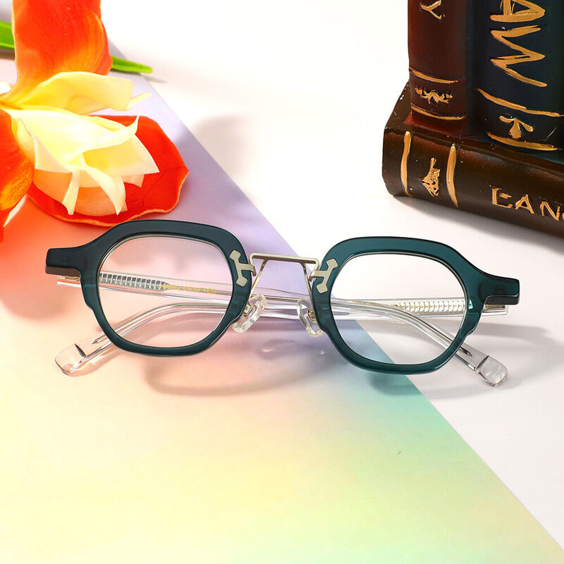 Ivan Quadratische Blaue Brille