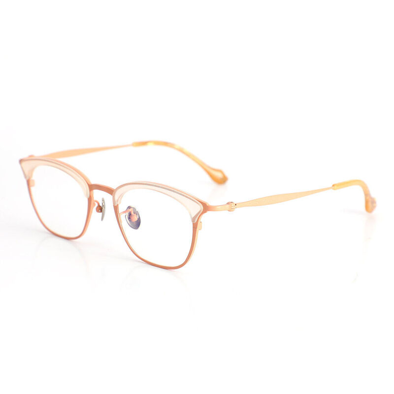 Martin Browline Orange Glasses