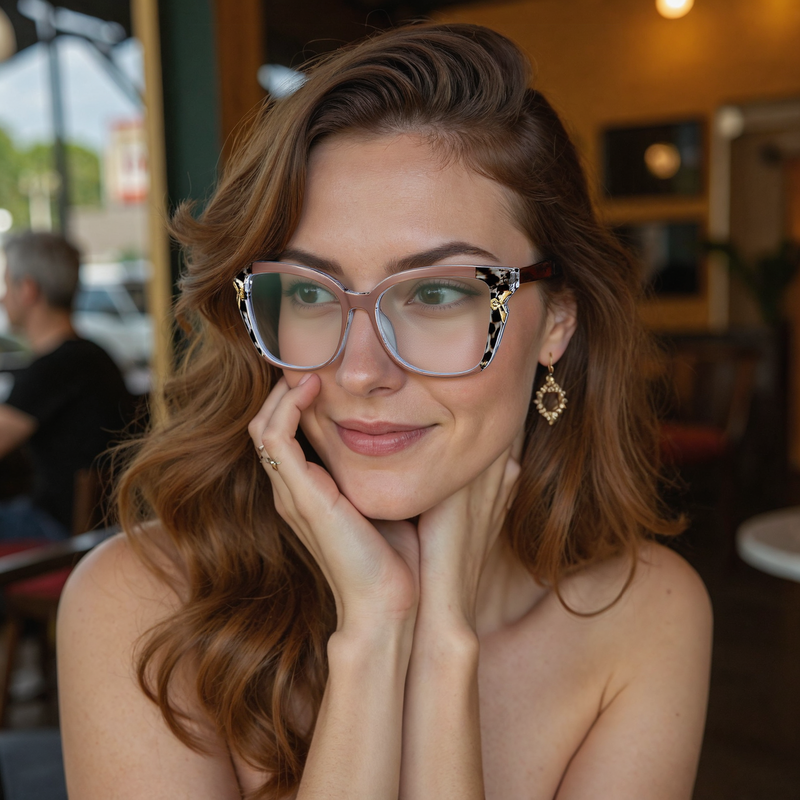 Steeln Cat Eye Grey Glasses