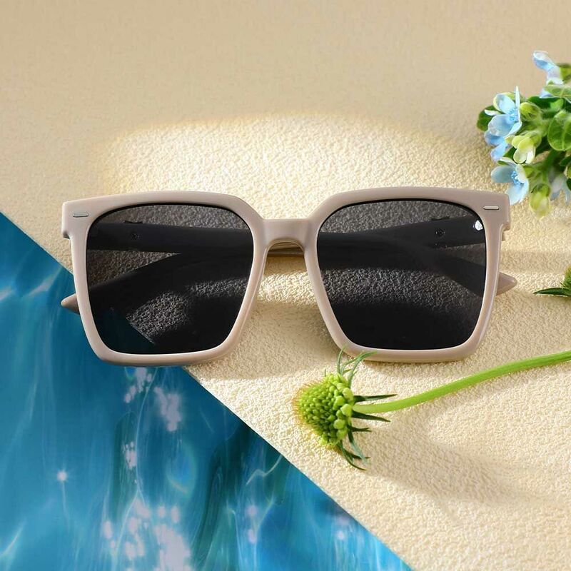 Roderick Quadratische Graue Sonnenbrille