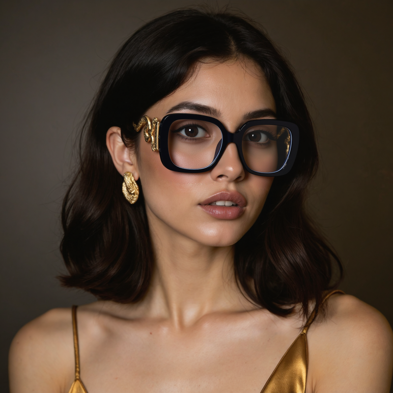 Duncan Square Black Glasses
