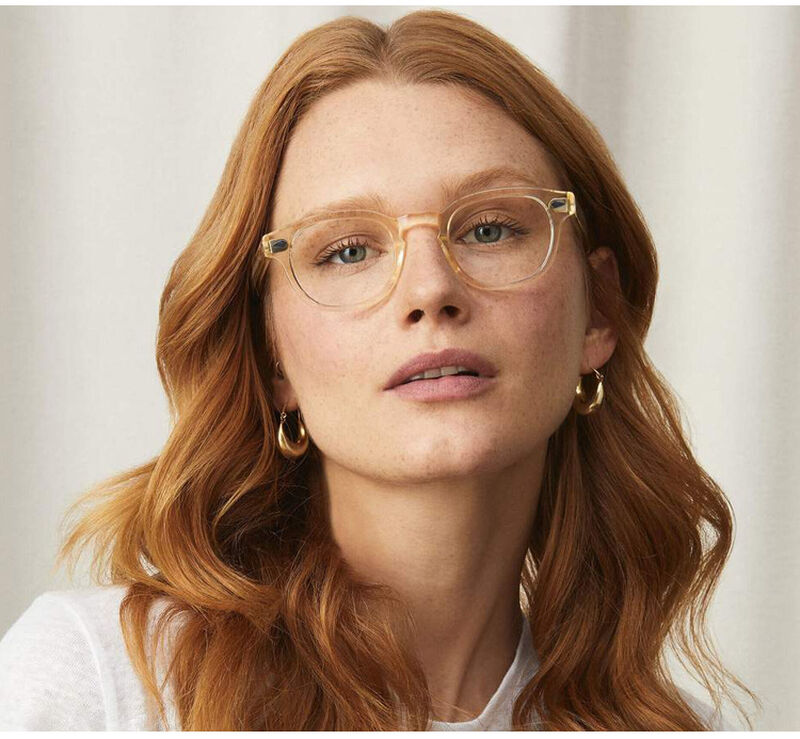 Lucien Square Yellow Glasses