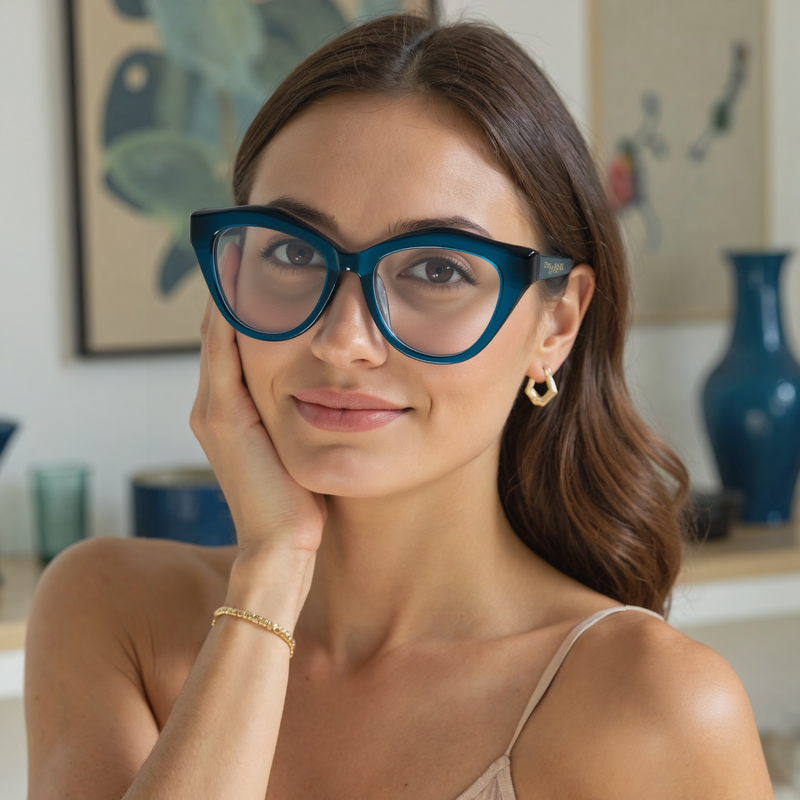 Lunettes de Vue Deirdre Cat Eye Bleu