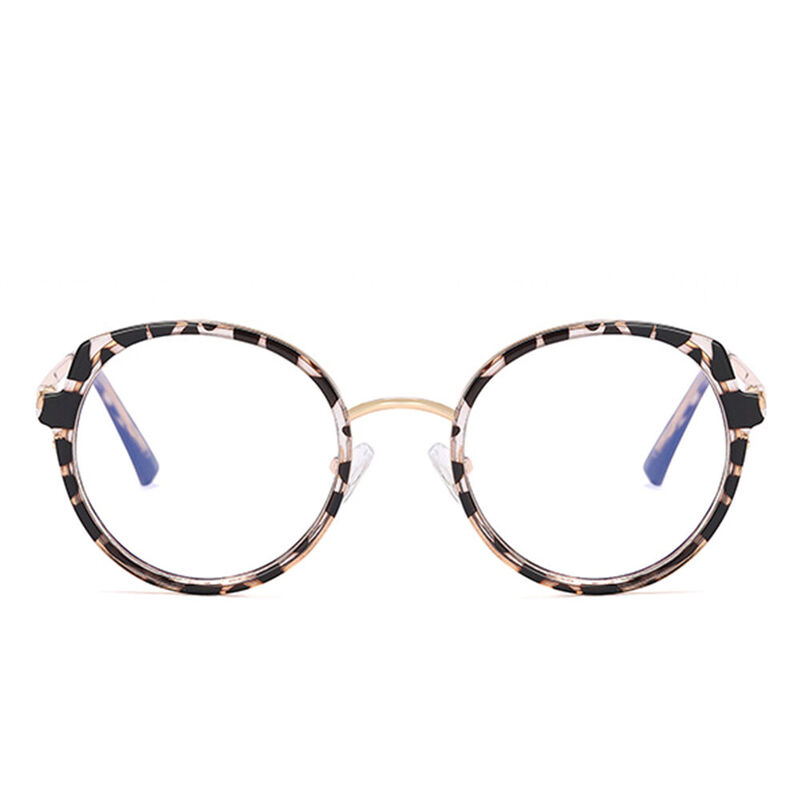 Abelina  Round Leopard Glasses